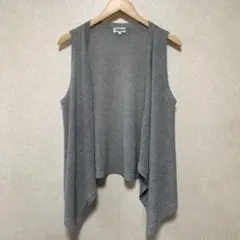 HIROKO BIS ヒロコビス　ラメが煌めくシルバーグレーニットベスト