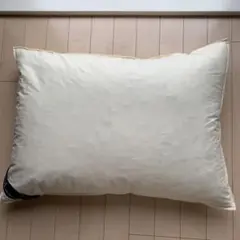 J)枕　50×70 綿100% スモールフェザー100% オフホワイト　白