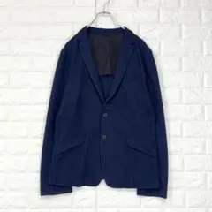 ニコル【50】紺 テーラードジャケット ストレッチ 春秋 仕事 カジュアル