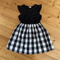 ノースリーブ ワンピース 130サイズ チェック柄