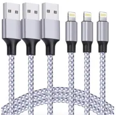 ライトニングケーブル 3本セット 充電器 ケーブル 最大2.4A 急速充電