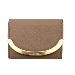【美品】SEE BY Chloe 折り財布　ピンクベージュ　ミニウォレット