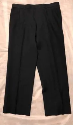 スラックス 後ろポケット付き　ネイビーよりの黒 XL