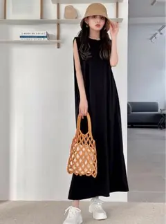 新品＊ショルダータックノースリーブワンピース