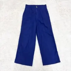 POLO RALPH LAUREN 麻 ワイドパンツ ゆったり　ブルー S