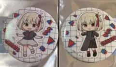 リコリスリコイル缶バッジ グリッター缶バッジ　ミニキャラ　新宿マルイ2点