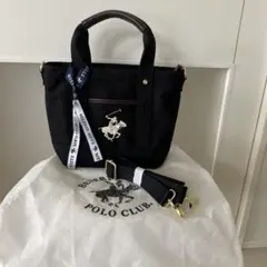Polo Club ブラックキャンバス2wayバッグ