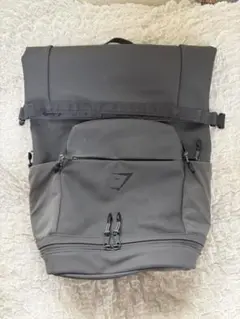 GYMSHARK グレー ロールトップ　バックパック