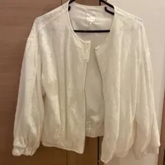 花柄レース　ジャンパー　白♡