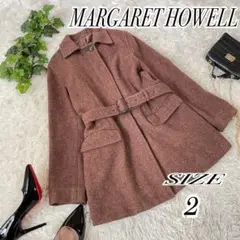 【美品】マーガレットハウエル レディース 長袖 ウール ステンカラーコート