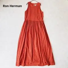 Ron Herman ロンハーマン ノースリーブコットンワンピース オレンジ 綿