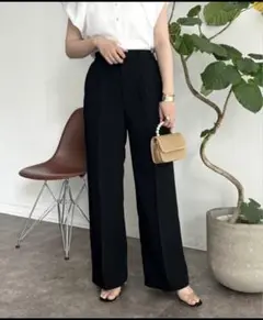 プロズヴェール　ハイウエストセンタープレスタックパンツ