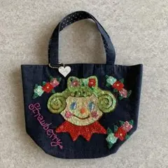 ❣️未使用❣️カーリーコレクション スパンコールトートバッグいちごちゃんチャーム付き