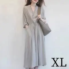 ✨セール✨現品限り✨新品✨ワンピース　7部袖　Aライン　ミドル丈