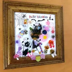 シマエナガちゃん♡happyハロウィン 魔女 猫 南瓜 オバケ シーグラスアート