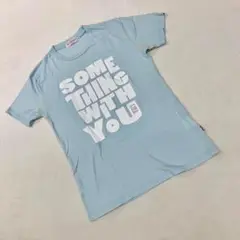 G1950 GIRLS Tシャツ 半袖 コットン プリント 日本製 L ブルー