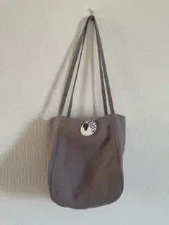 ハンドメイド　秋色リネンのショルダーバッグ