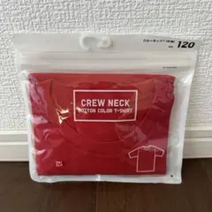 ☆新品☆レッド クルーネック Tシャツ 120