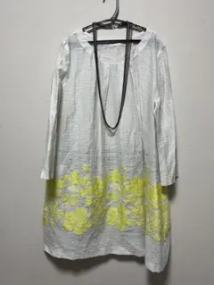 美品TABASAタバサフラワージャガードチュニック