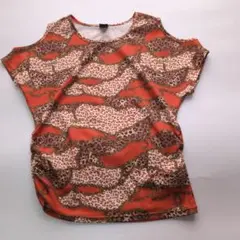 MJ DIVA　トップス　肩あき　豹柄　Tシャツ 　フィットネス　ズンバ　ダンス