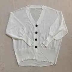 ホワイト シアーカーディガン Fサイズ