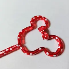 Disney Parks ミニーマウス ボールペン＆リボン型クリップ