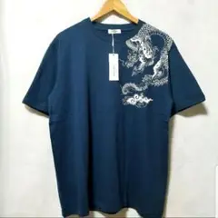 新品　竜神　龍　Tシャツ　LLサイズ　ネイビー　ゆったりサイズ　MEN'S