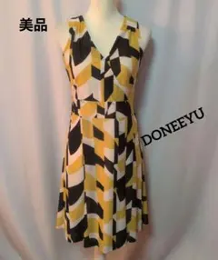 最終価格・本日削除♪美品☆DONEEYU♡幾何学模様 ノースリーブ ワンピース