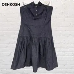 オシュコシュ♡日本製 デニムカットソー ノースリーブチュニック 綿100%M古着