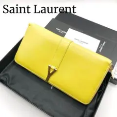 ✴️正規品 人気✴️サンローラン 長財布 レザーラウンドファスナー Yライン