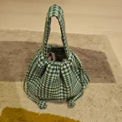 値下げmin baggage 完売ギンガムチェック柄suzuranbag