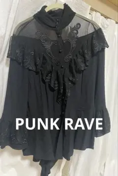 未使用品 PUNK RAVE 黒レースブラウス