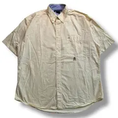 F424　【即購入OK】　TOMMY HILFIGER半袖シャツ　XL　イエロー
