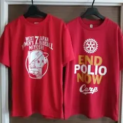 カープ ロータリークラブ コラボTシャツ + オマケTシャツ 【共にM】