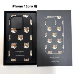 新品 メゾンキツネ All Over Fox iPhone 15 Pro ケース