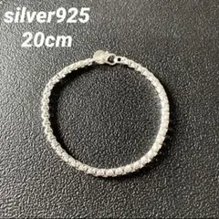 【早い者勝ち】シルバー925 ロールチェーン　ブレスレット　メンズ　20cm