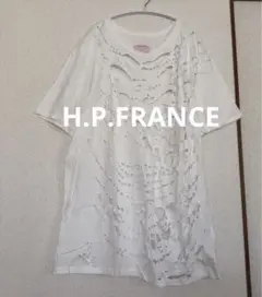 極美品【 H.P.FRANCE 】ダメージＴシャツ　清涼