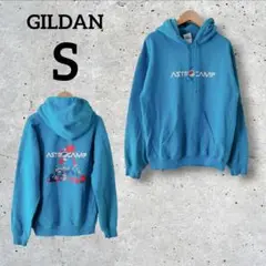 ✨１点限り✨ASTROCAMP GILDAN 長袖パーカー ブルー【S】トップス