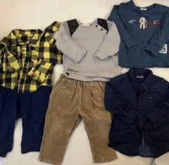 子供服セット ネイビー・カーキ・グレー