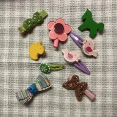 カラフルヘアピン9個セット　ファミリア