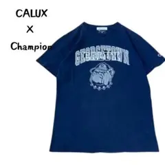 CALUX チャンピオン コラボTシャツ Tシャツ プリント Mサイズ ネイビー