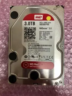 HDD 3TB 3.5インチ 内蔵型 WD RED NAS 動作保証 0809