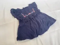 アプレレクール　花刺繍フリルトップス　90