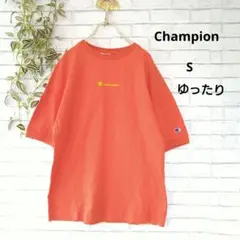 Champion チャンピオン　オレンジ Tシャツ S オーバーサイズ