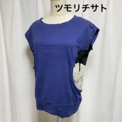 少し訳あり　ツモリチサト　フレンチスリーブ デザインシャツ　カットソー　M〜L