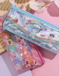 ラスト1⭐︎マムアンちゃん　筆箱　ペンケース　マルチケース　ブルー　新品未使用