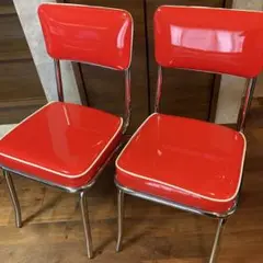 アメリカンダイナーチェア　エナメル　コカコーラ風　カントリー アメリカンダイナーチェア エナメル コカコーラ風 カントリー