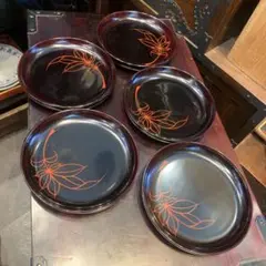 漆器 丸盆 波に鳥沈金 蒔絵　慶塚　輪島塗 漆器 丸盆 波に鳥沈金 蒔絵 慶塚 輪島塗 - メルカリ