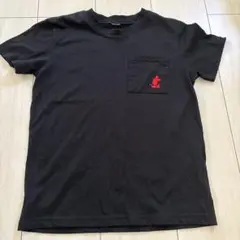 ミッキーマウス刺繍黒Tシャツ 140