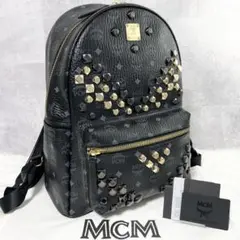 【希少美品✨】MCM リュック スタークM スタッズ ブラック